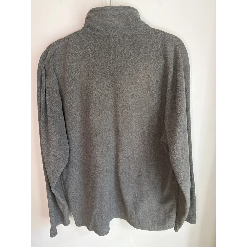The North Face Mens Gray TKA 100 Quarter Zip Fleece Pullover Jacket Large